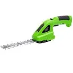 Lichamp 2-in-1 Electric Hand Held Grass Shear Hedge Trimmer Shrubbery Clipper Cordless Battery Powered Rechargeable for Garden and Lawn, CGS-3601 Grass Green