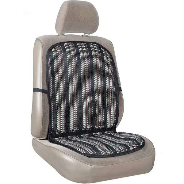 Custom Accessories 18462 Seat Cushion Black For Easily attaches to your vehicle seat with elastic bands 1 Black