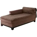 Sure Fit Deluxe Armless Chaise Cover - Chocolate (SF43527)