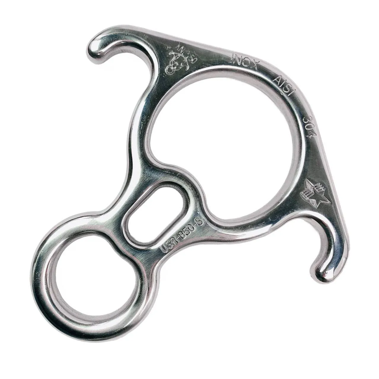 Figure 8 Descender | Stainless Steel | Rappelling and Rescue | 50 kN | Bent Ear Design