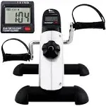 FEIERDUN Mini Exercise Bike Under Desk Bike Pedal Exerciser Portable Foot Cycle Arm & Leg Peddler Machine with LCD Screen Displays