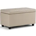 Vortex Upholstered Storage Ottoman with Tufted Top and Safety Hinge - Pier 1