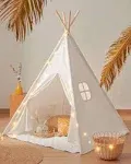 Tiny Land Kids Teepee Tent Children Play Tent with Mat & Carry Case