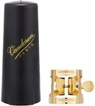 Vandoren LC57DP M/O Series Gold-Gilded Alto Saxophone Ligature and Plastic Cap | Reverb