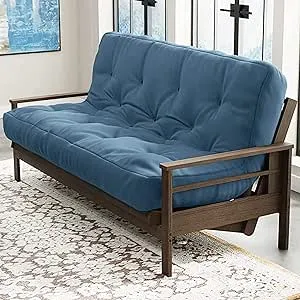 Loosh Full Size Sofa Bed Foam Futon Mattress - 12" USA Made, Grey, Frame Not Included