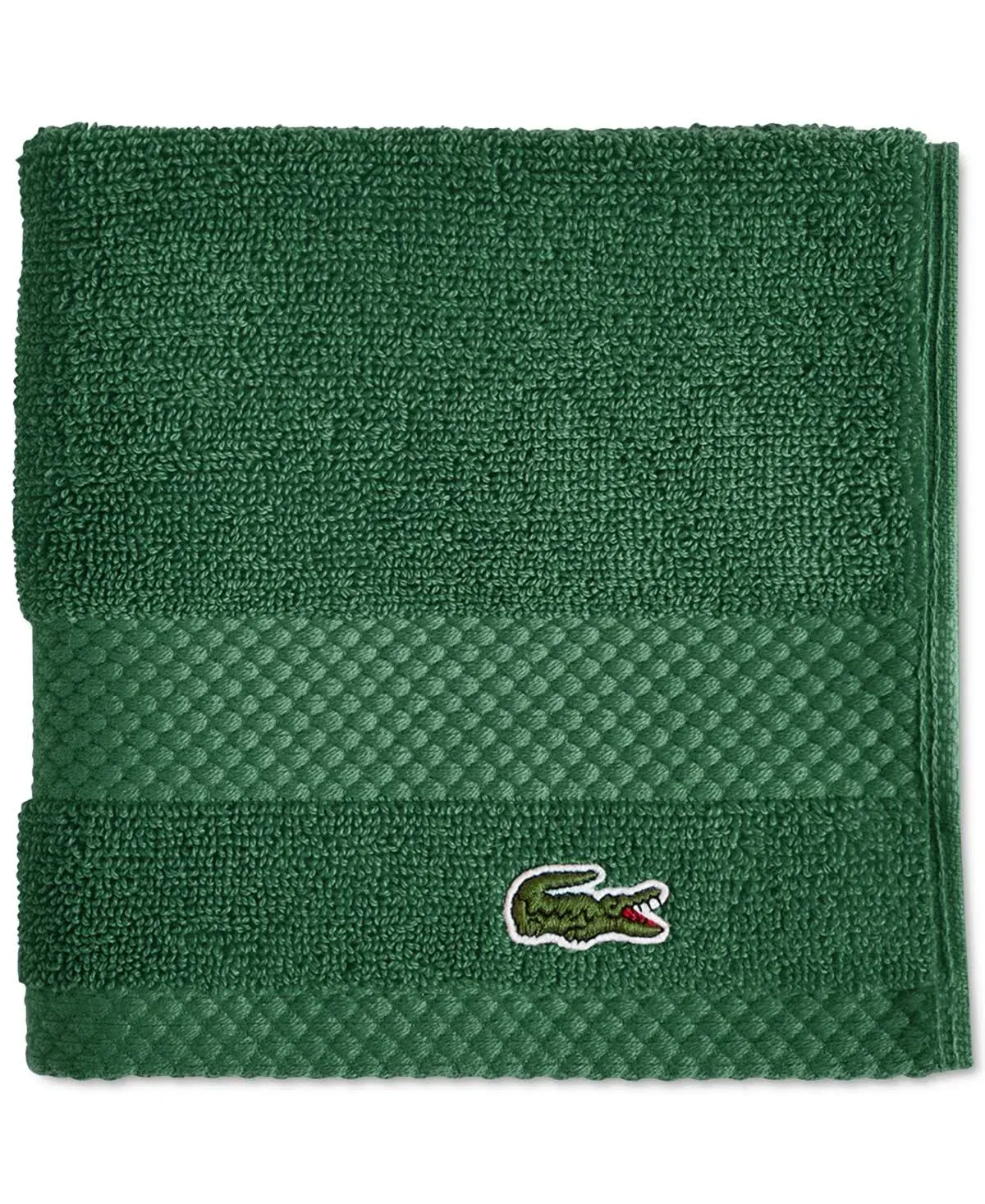 Lacoste Heritage Supima Cotton Wash Cloth, Surf Blue, 13" x 13"