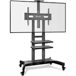 Mobile Rolling TV Stand for 50-86" TVs ONKRON TS1881, Black