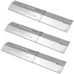 Universal Replacement Heavy Duty Adjustable Heat Plate Shield, Stainless Steel Heat Tent, Burner Cover, Flavorizer Bar, Flamer Tamer for Gas Grill Models, Extends from 11.75" up to 21" L, 3 Pack