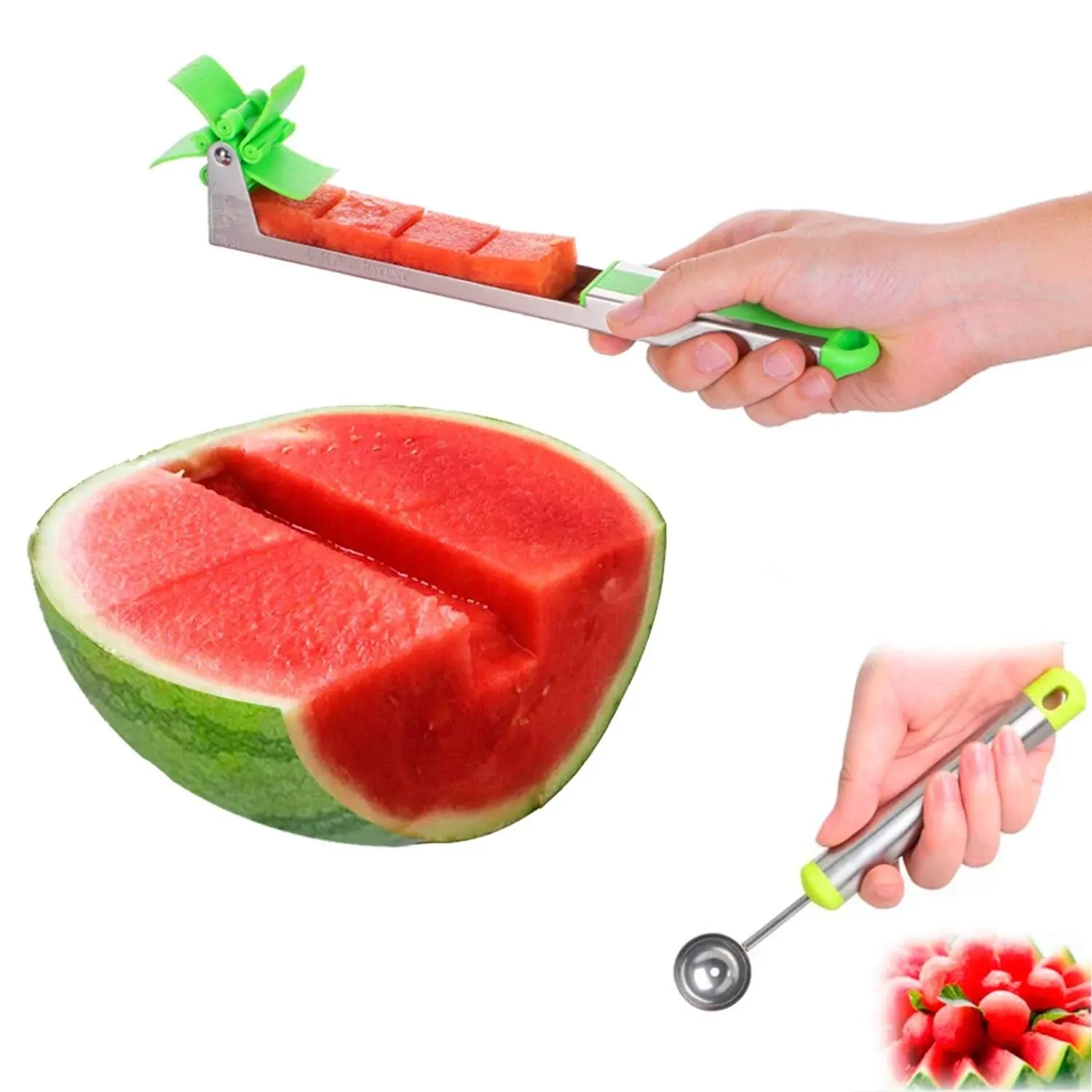 YIDADA Watermelon Slicer Cutter - Stainless Steel Knife Corer Fruit Vegetable To