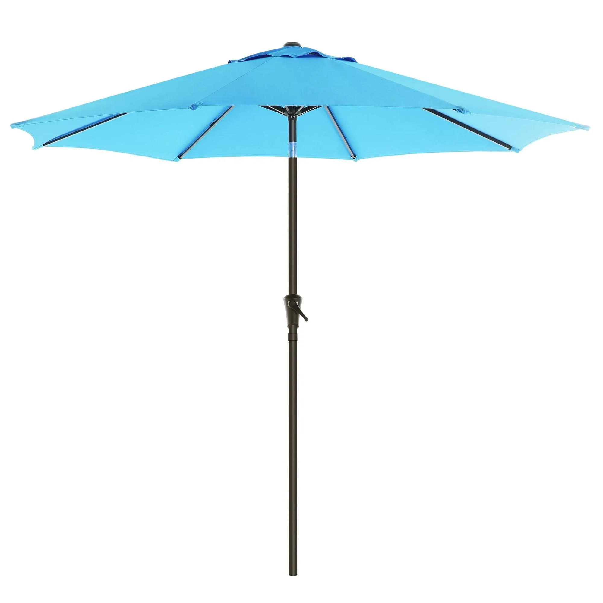 SONGMICS Patio Umbrella, 7.5 ft Outdoor Table Umbrella, Deck Umbrella, with 8 Ribs, UPF 50+, 30° Dual-Tilt System, Base Not Included, for Patio, Garden, Pool, Lake Blue UGPU075Q01