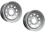 eCustomrim Trailer Rim Wheel 15x6 6 Lug On 5.5 in. Center Silver Modular