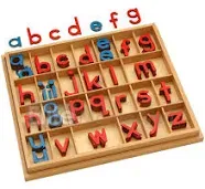 Wooden Movable Alphabet with Box Preschool Spelling Learning Elite Montessori