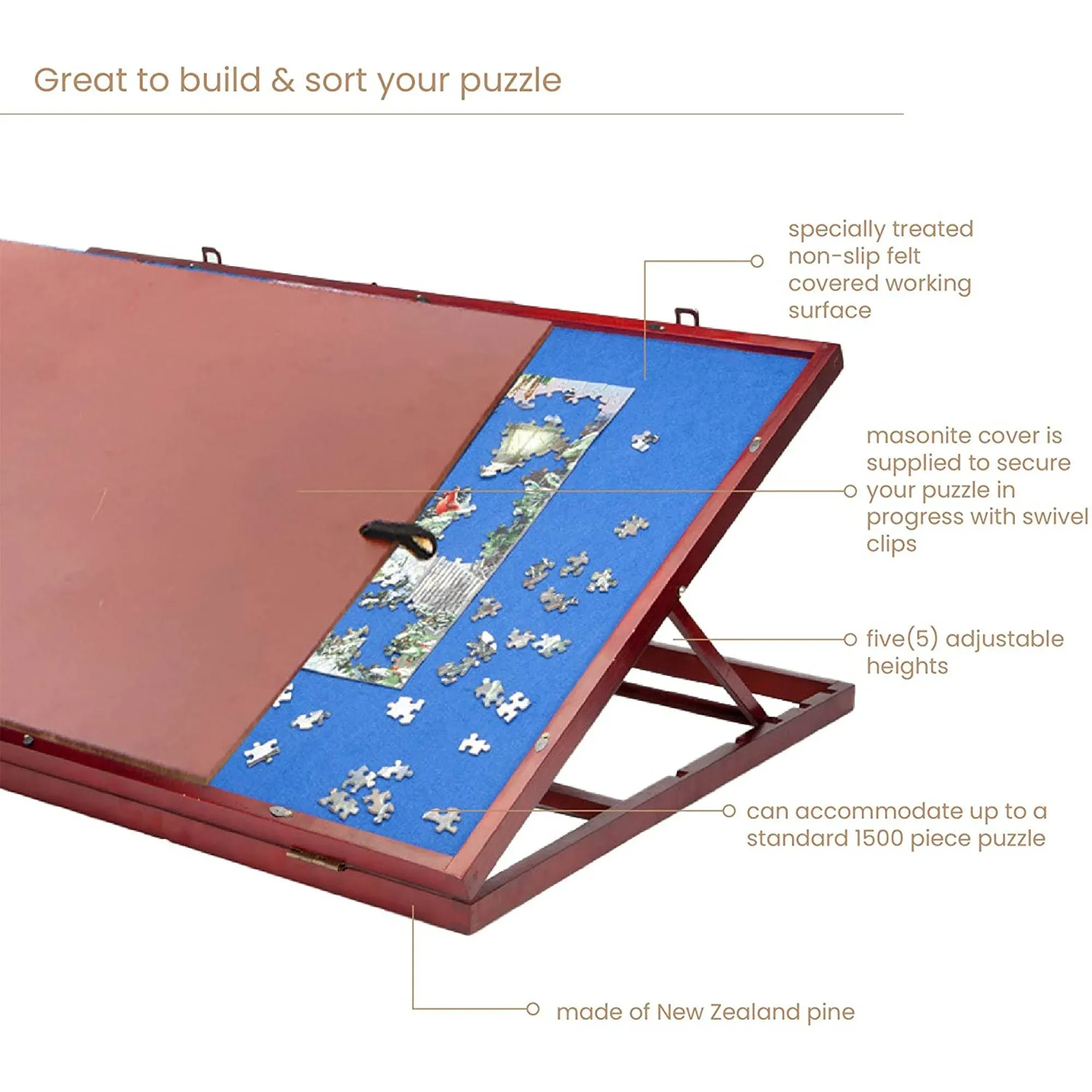 Puzzle Expert Fold & Go Tilt-Up Table