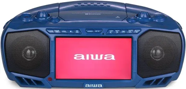 AIWA Portable Media Boombox Bluetooth Speaker, AI7001-TL, Teal