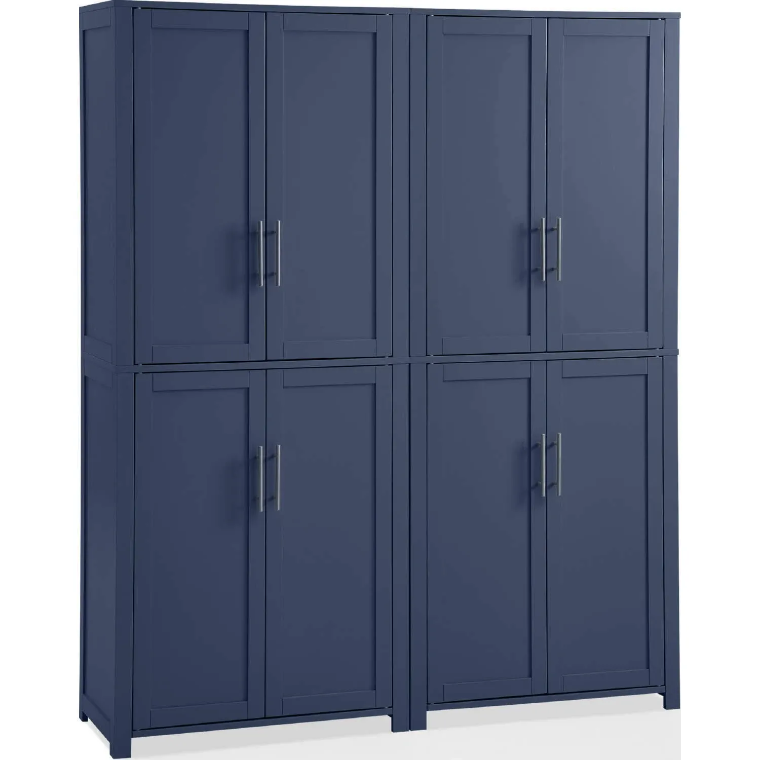 Crosley Furniture Savannah 2-Piece Kitchen Storage Pantry Set Navy - 2 Pantries