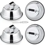 6.5in Cheese Melting Dome Stainless Steel Small Round Basting Steaming Cover Hea