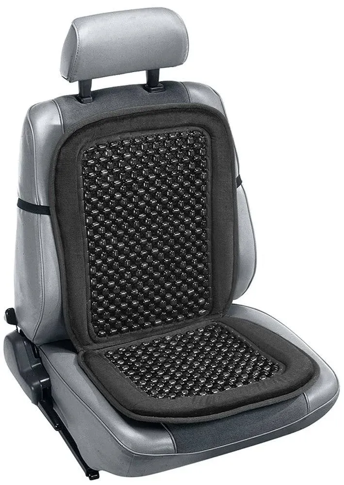 Custom Accessories - 18462 - Black Seat Cushion - 1/Pack Easily attaches to your vehicle seat with elastic bands