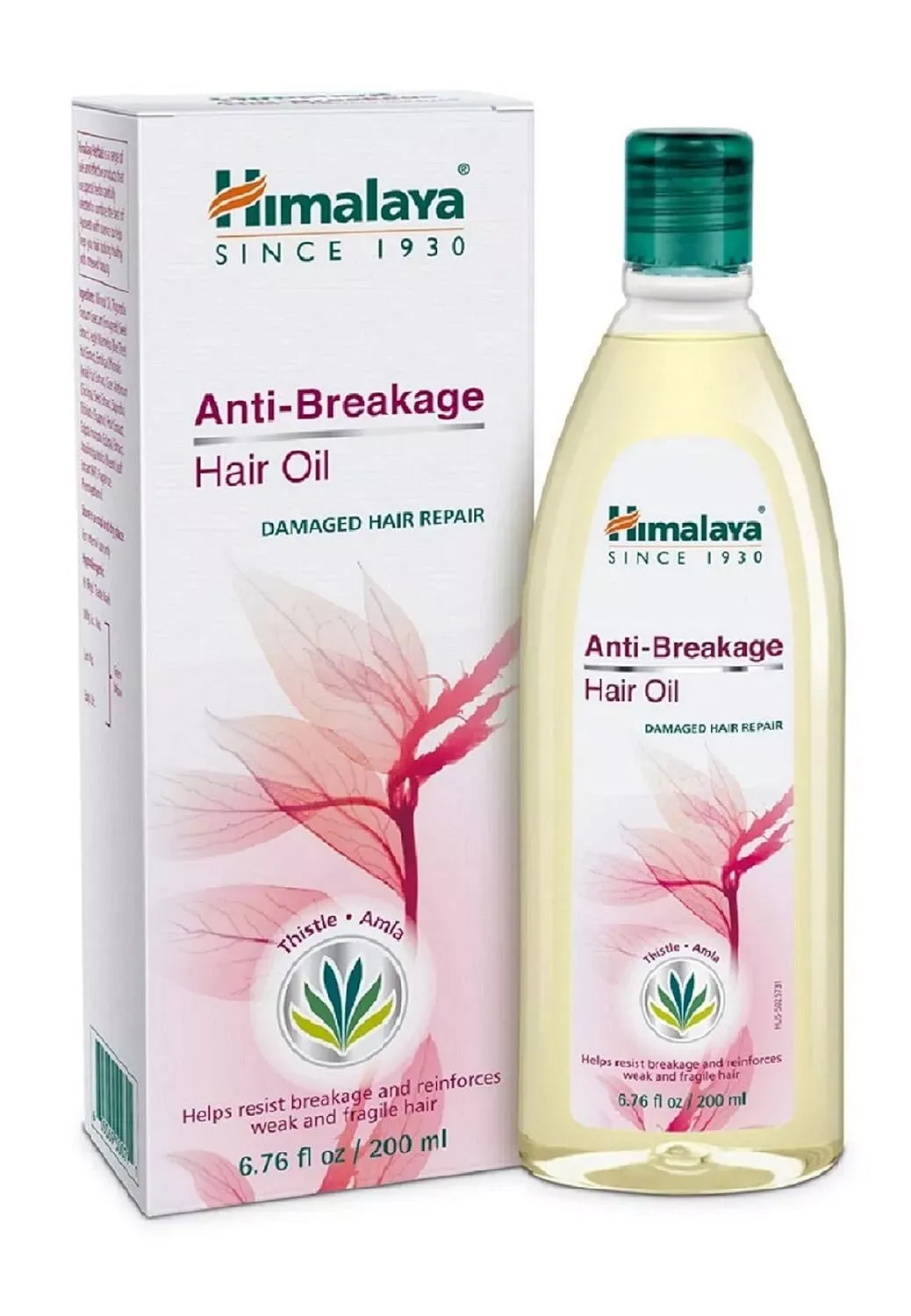 Himalaya Anti-Breakage Hair Oil with Thistle and Amla for Damaged Hair and Split Ends 6.76 oz (200 ml)