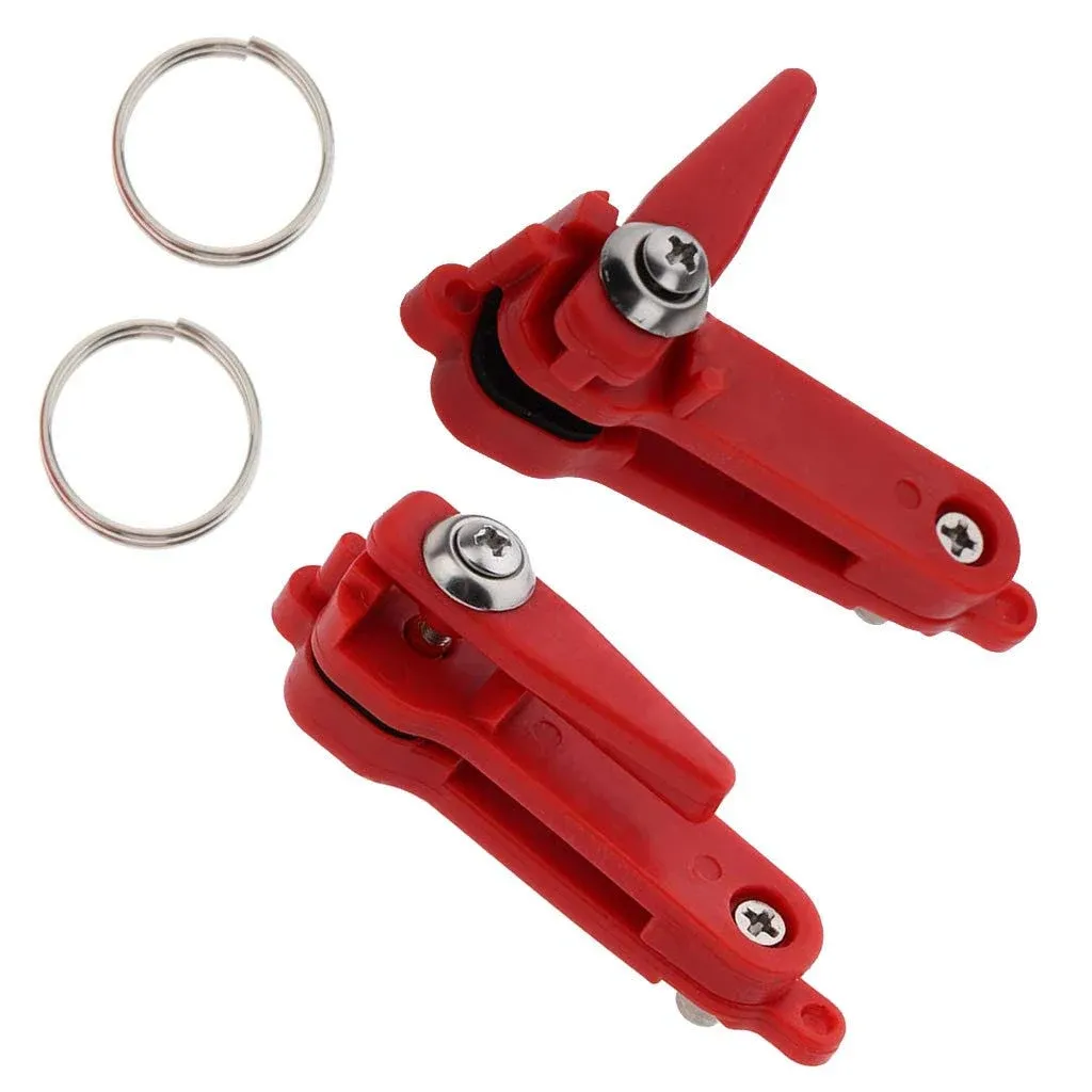 Heavy Tension Planer Board Trolling Fishing Release Clip Lock Line Quick Release Clips with O-Rings - 2pcs