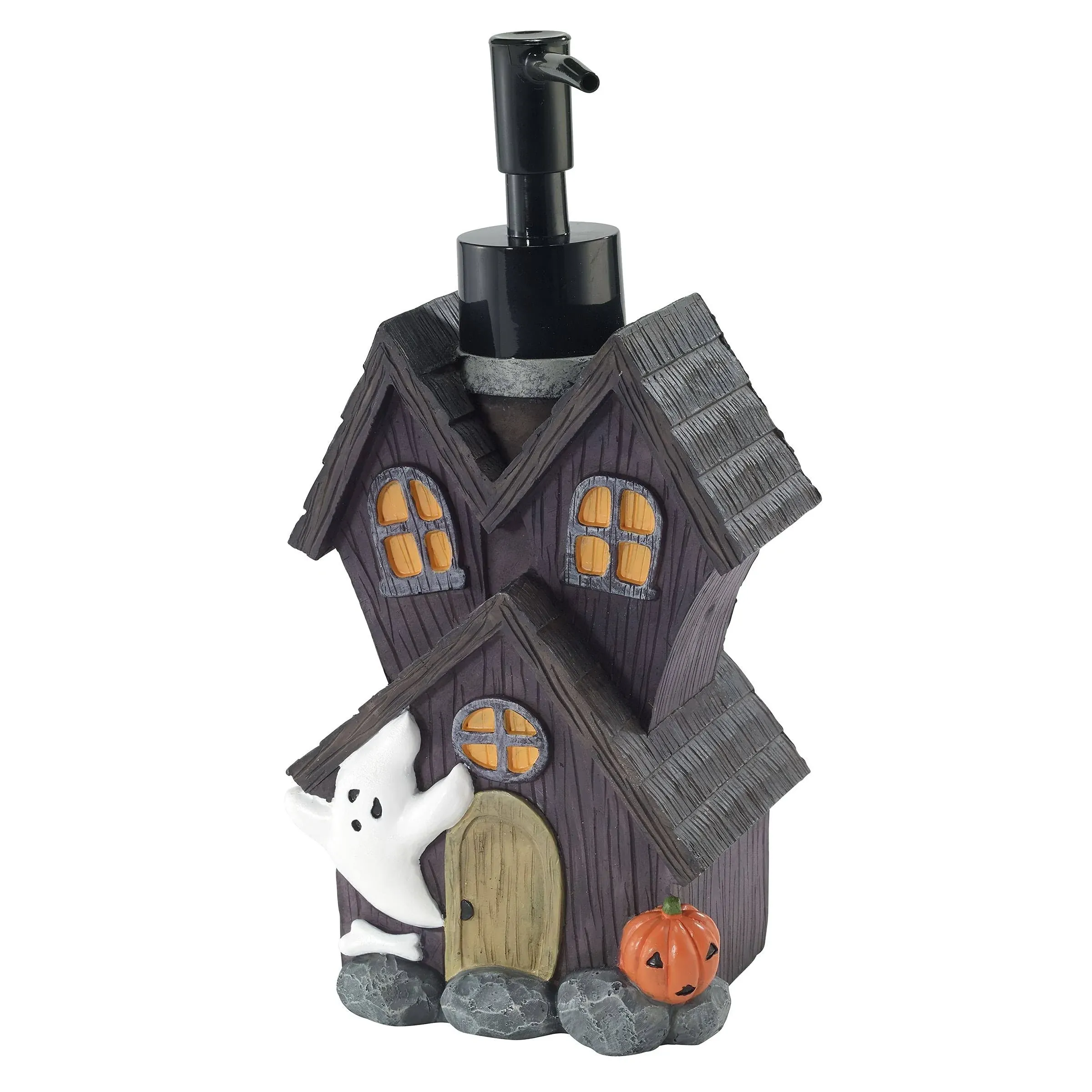 Avanti | Spooky House Halloween Resin Soap/Lotion Pump - Black | Realry