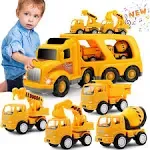 Nicmore Kids Toys Car for Boys: Boy Toy Trucks for 1 2 3 4 5 6 Year Old Boys Girls | Toddler Toys 5 in 1 Carrier Vehicle Construction Toys for Kids