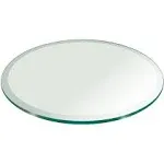 Glass Table Top: 17 inch Round 3/8 inch Thick Beveled Edge Tempered