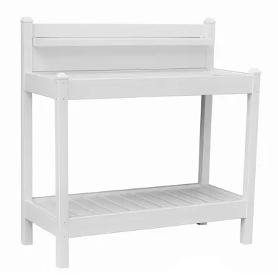 Dura-Trel Greenfield Outdoor Table, Gardening Supplies Potting Bench, White