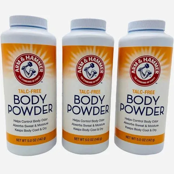 Talc-Free Body Powder for Body Odor Sweat &amp; Moisture (3 pack)