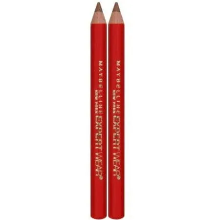 2 Packs - Maybelline New York Expert Wear Twin Brow &amp; Eye Liner Pencils Dark Bro