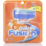 Gillette Fusion Razor Cartridges 4 ct Carded Pack