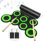 Electronic Drum Set, Roll up Drum Practice Pad Midi Drum Kit with Headphone Jack