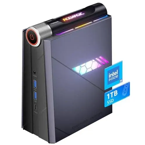 ACEMAGIC Mini Gaming PC i9, i9-11900H Processor (Up to 4.9GHz), Mini PC Gaming 32GB RAM 1TB NVME SSD, Mini Computers Desktop with 3 Modes/RGB/Dual Fans/WiFi 6/BT5.2