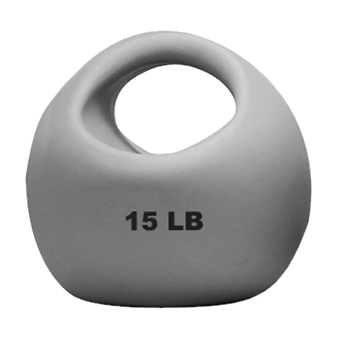 CanDo One Handle Medicine Ball 15 lbs Silver