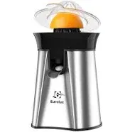 Eurolux Electric Orange Juicer, Sleek Effortless Citrus Juice Squeezer for Lemon, Lime, Grapefruit | Powerful Motor With 2 Cones for all Size Fruits Easy to Clean, Removable Dishwasher-Safe Parts