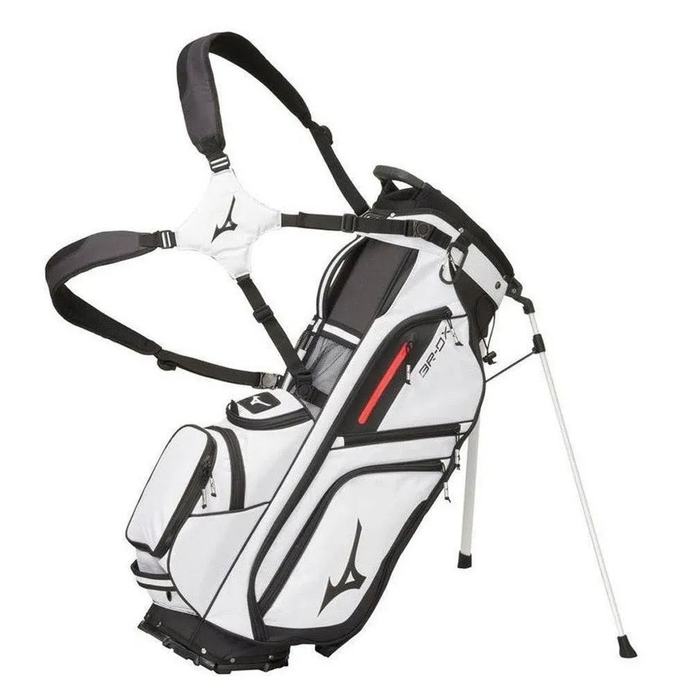 Mizuno BR-DX 14-Way Hybrid Stand Bag (White Black)