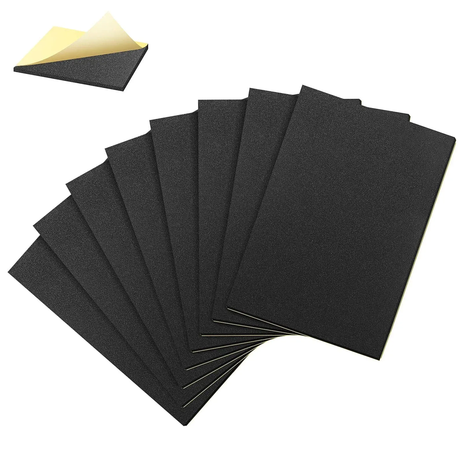 8 Pcs Adhesive Foam Padding, Closed Cell Foam Sheet 12In X 8In X 1/8In, Anti-Sli