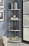 Convenience Concepts Designs2Go 4 Tier Corner Shelf, White