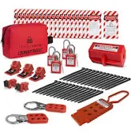 Electrical Lockout Tagout Kit - Hasps, Clamp on and Universal Multipole Circuit 