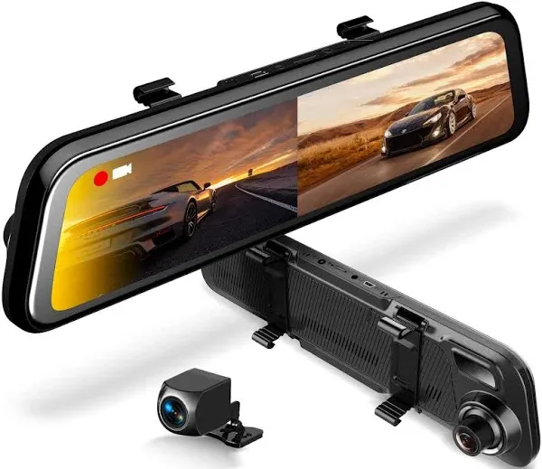 RexingUSA M2 Max 2-Channel Mirror Dash Cam w/ 12 IPS Touch Screen