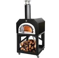 Wood-Burning Outdoor Pizza Oven, CBO-750 Countertop Oven with Solar Black Hood