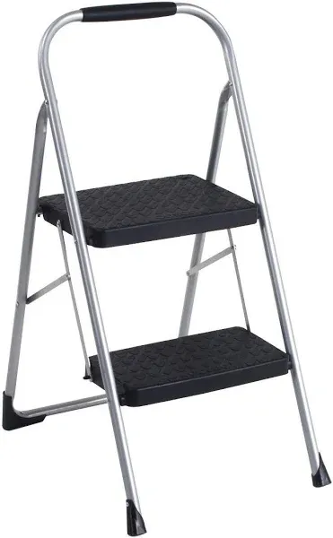 2-Step Big Step, Steel Step Stool, Gray