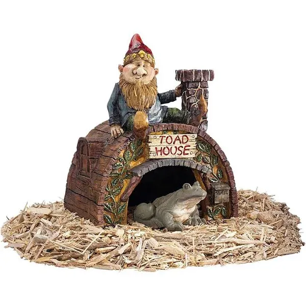 Design Toscano Garden Gnome's Toad House Statue