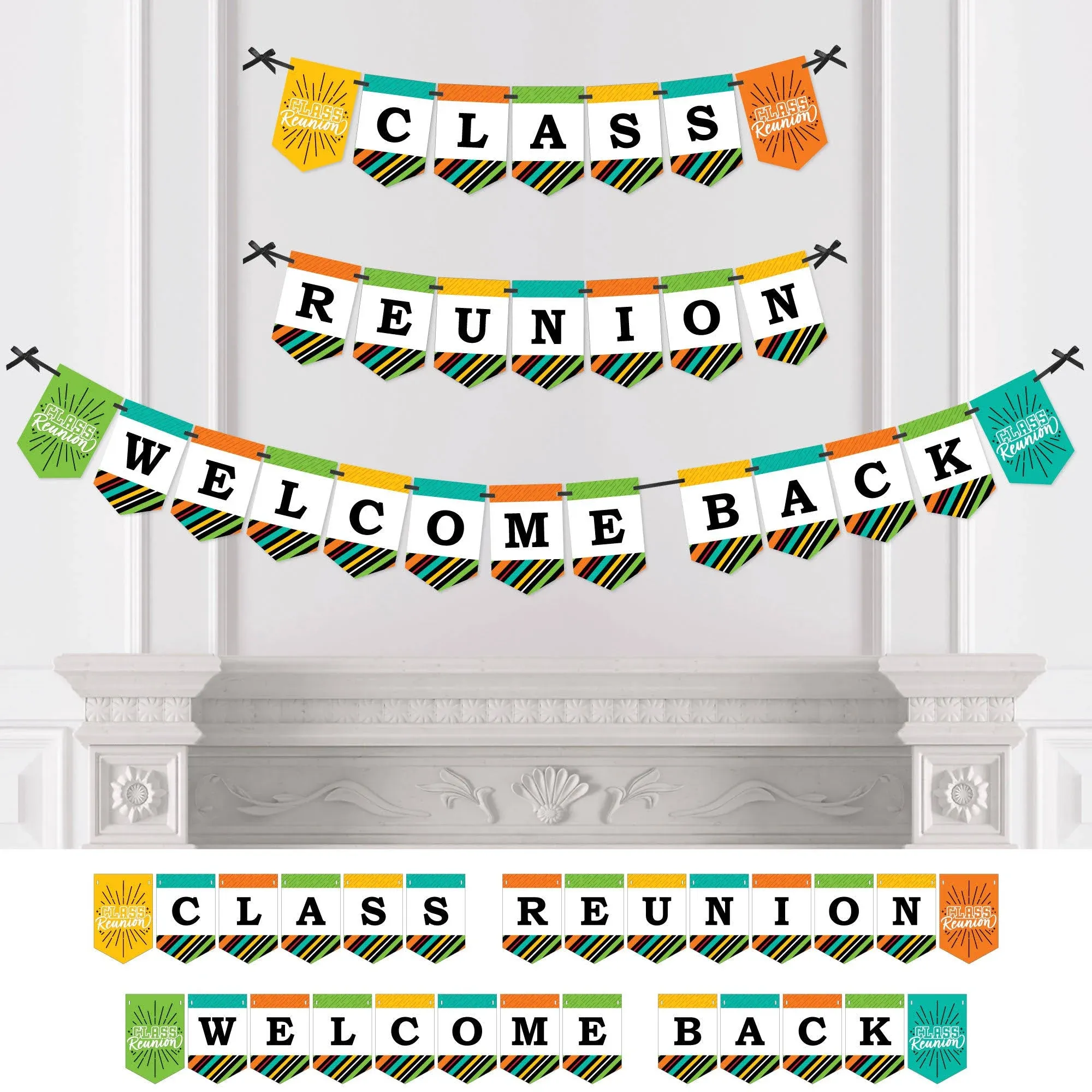 Big Dot of Happiness Still Got Class - High School Reunion Party Bunting Banner - Party Decorations - Class Reunion Welcome Back