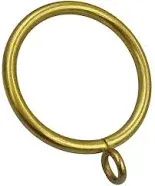 48Pcs 1.5-Inch Inner Diameter Metal Curtain Rings with Eyelets,Fits Up to 1 1/4-Inch Rod,4 mm Diameter Wire (Gold-48pcs)