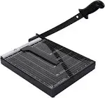 ISDIR Paper Cutter Guillotine, 12 inch Paper Cutting Board, 12 Sheets Capacity, Heavy Duty Metal Base, Dual Paper Guide Bars, Professional Paper