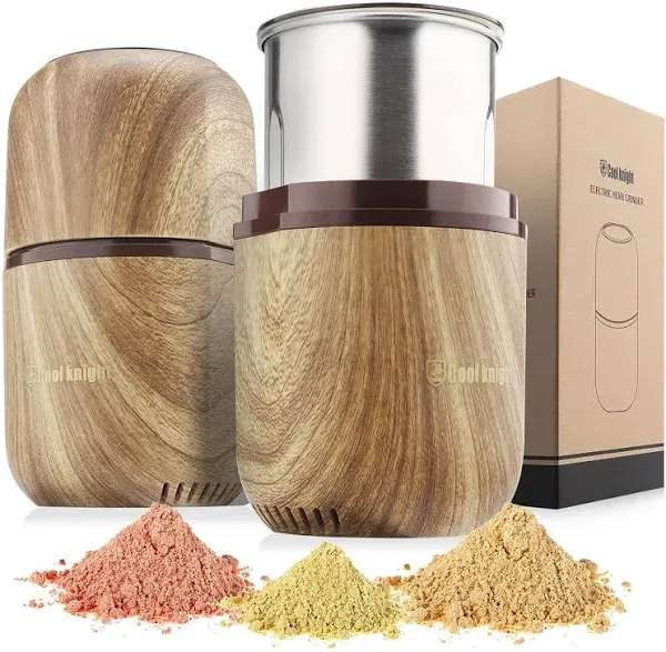 COOL KNIGHT Herb Grinder Electric Spice Grinder [Large Capacity/High Rotating Speed/Electric]- Electric Grinder for Spices and Herbs (Grey 2)