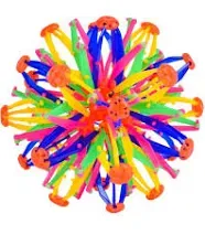 Giggle Zone Expandable Ball Expands To 13&#034; Multi Colors Toy For3 Years Old Plus