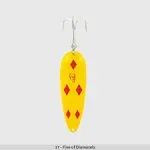 Original Dardevle Spoons (Yellow/Red Diamonds, 2/5 Ounce)