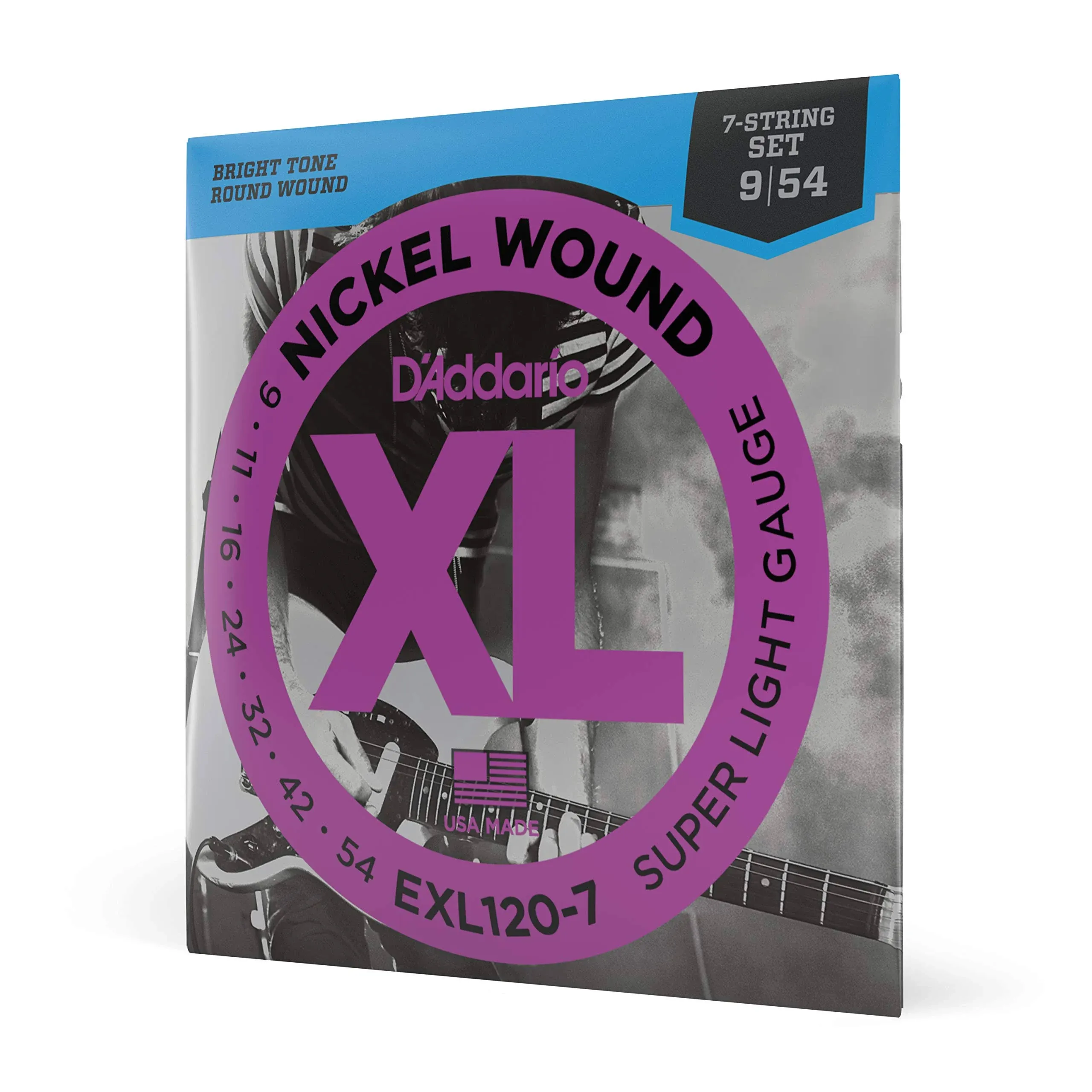 D'Addario EXL120-7 Guitar Strings Super Light