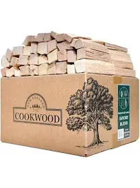 Savory Blend 5 Inch Universal Cooking Firewood - 8lbs. ~575cuin Premium Kiln Dried Cooking Wood for Grills, Smokers and Ooni, Solo, Bertello Pizza Ovens (Savory Hardwood Blend)